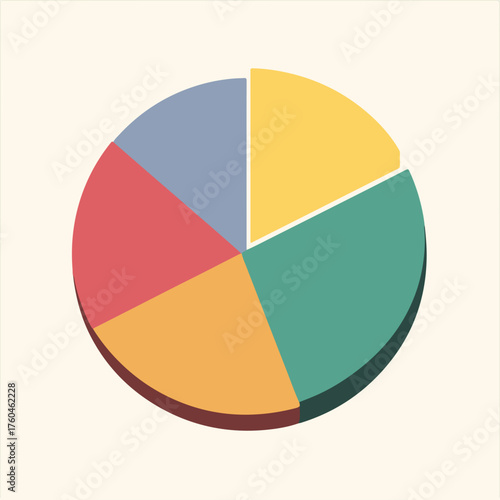 Free Download Sleek Pie Chart Icon Minimalist Design - GFXLoad