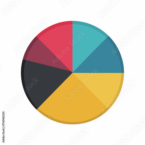 Free Download Sleek Pie Chart Icon in Flat Design - GFXLoad