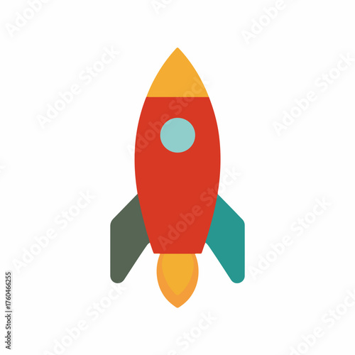 Rocket Classic Flat Vector Design Element