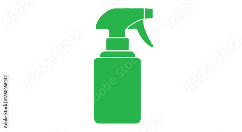A simple green spray bottle illustration typically used for cleaning solutions