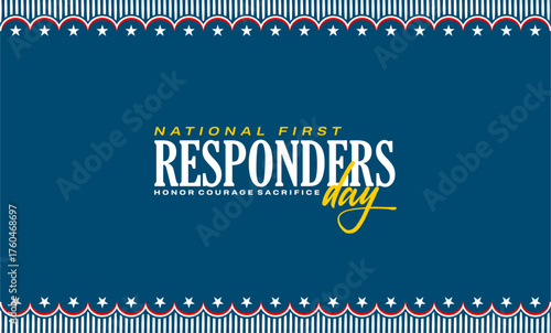 first responder holiday concept vector