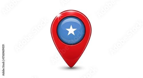 Free Download 3d Rendered Location Pin with the National Flag of Somalia Inside - GFXLoad