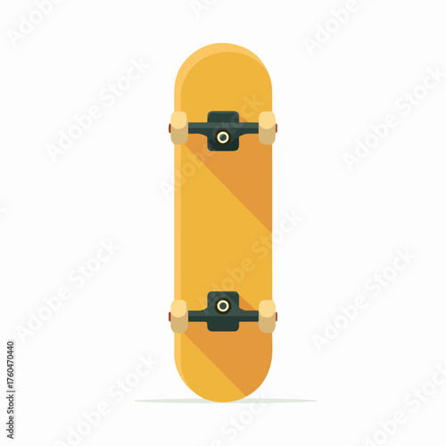 Skateboard Filled Icon in Flat Vector