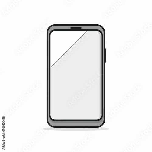 Modern Smartphone Outline Vector Icon Design