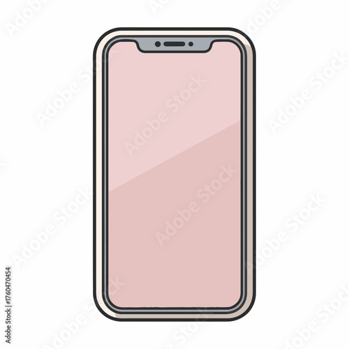 Sleek Smartphone Outline Icon Design