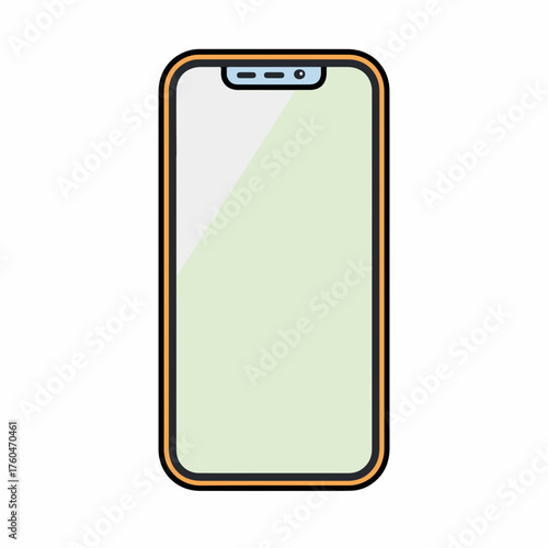 Minimal Smartphone Outline Vector Icon Design