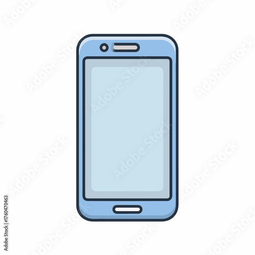 Sleek Smartphone Outline Icon Design