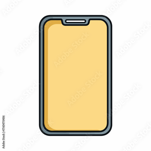 Minimalist Smartphone Outline Vector Icon Design