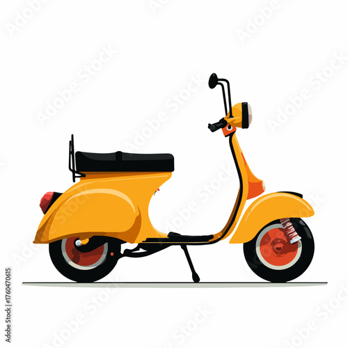 Sleek Scooter Icon in Flat Style