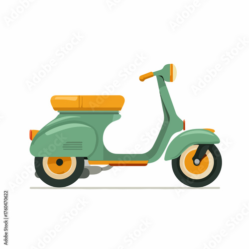 Sleek Scooter Icon in Bold Flat Design