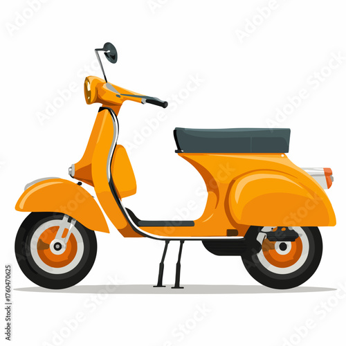 Modern Scooter Icon in Flat Style