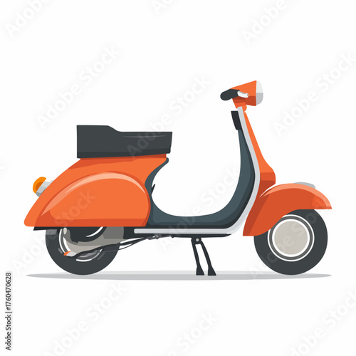 Sleek Scooter Icon in Flat Design
