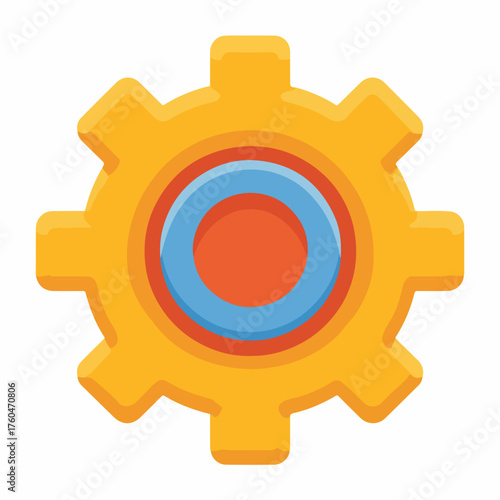 Classic Gear Settings Vector Icon Design