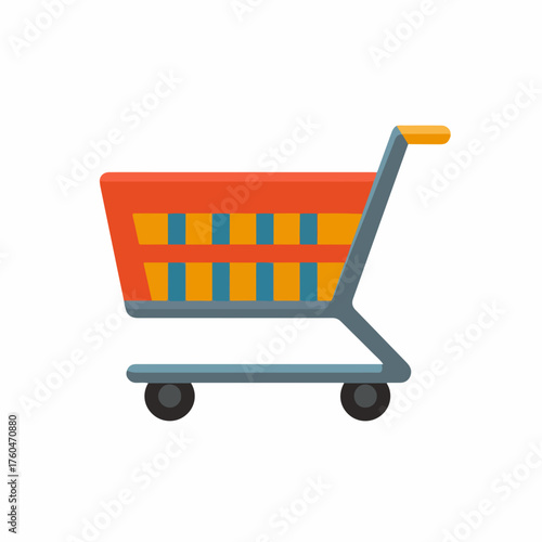 Minimalist shopping cart icon design element