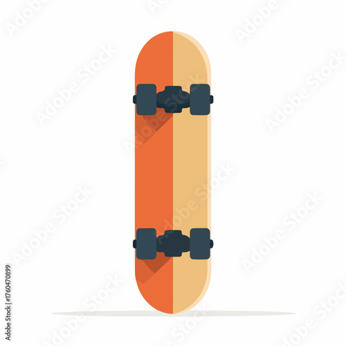 Skateboard Icon in Flat Vector Style