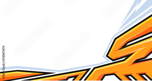 Modern Orange with Sharp Geometric Lines Background in 4K