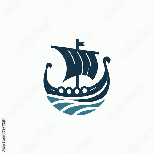 Viking Ship Logo