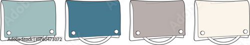 Roller Blind Fabric Swatches in Teal, Blue, Grey, and Cream