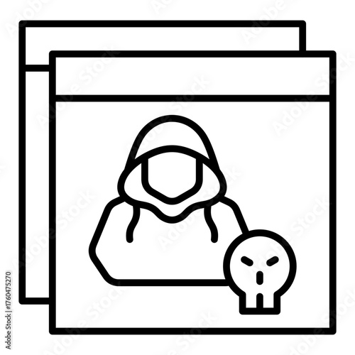 Online hacking Icon