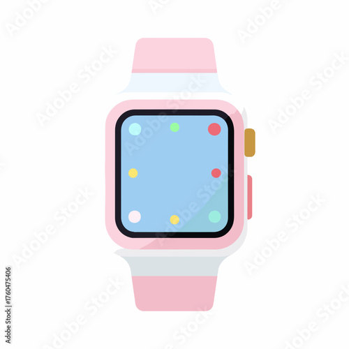 Colorful Flat Smartwatch Icon Design