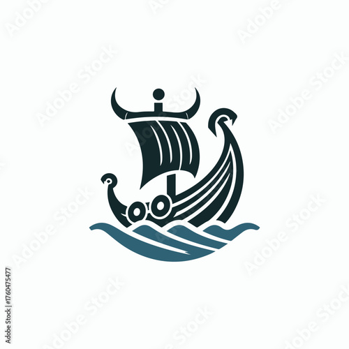 Viking Ship Logo