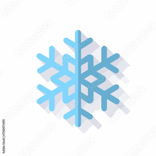 Snowflake flat vector illustration design element