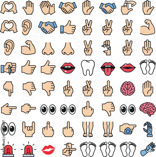 A vector set of cute cartoon animal faces with funny expressions, design for a seamless baby pattern illustration