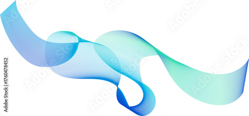 Abstract Gradient Wave Line. Elegant abstract wave line with smooth gradient colors.