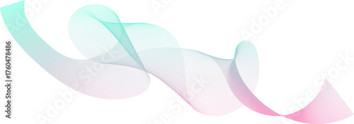 Abstract Gradient Wave Line. Elegant abstract wave line with smooth gradient colors.