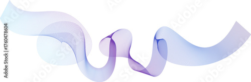 Abstract Gradient Wave Line. Elegant abstract wave line with smooth gradient colors.