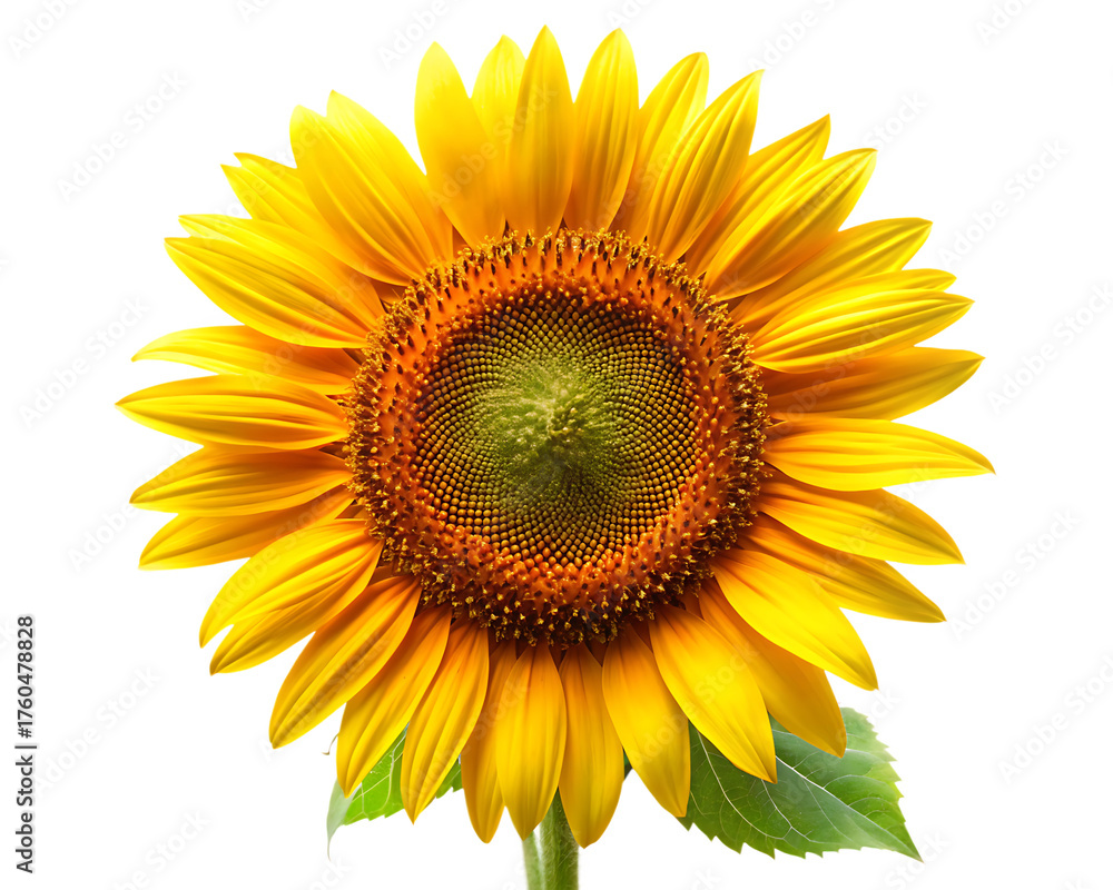 Fototapeta premium sunflower isolated on white background, PNG. AI Generated.