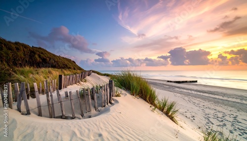 Fototapeta Naklejka Na Ścianę i Meble -  Coastal dunes at sunset (1)