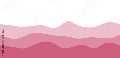 Soft Pink Gradient Waves Abstract Background with Undulating Layers and Ample Copy Space