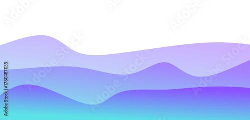 Fluid Pastel Wavy Gradient Background with Smooth Purple and Teal Colors