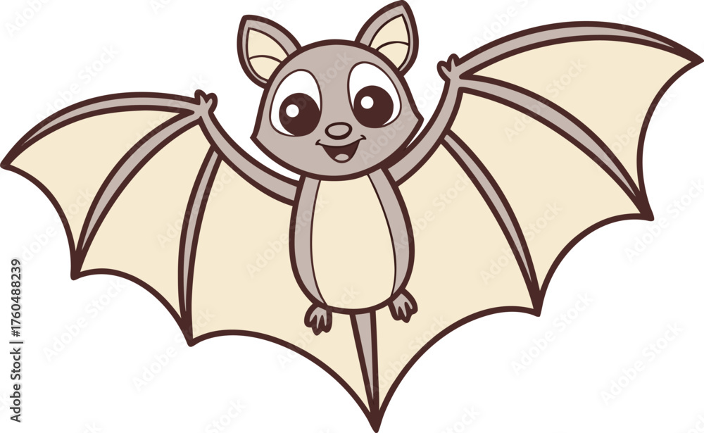 Obraz premium Flying Lemur Illustration. Wild Flying Lemur Design. Exotic Lemur Artwork Set. Forest Flying Lemur. Tropical Lemur Illustration. Night Gliding Lemur Design. Gliding Animal Illustration. Cute Flying
