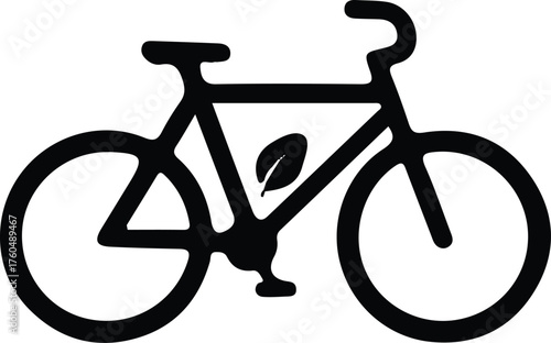 The vector icon of a vintage bicycle on a white background illustrates sport and transportation as a wheeled object