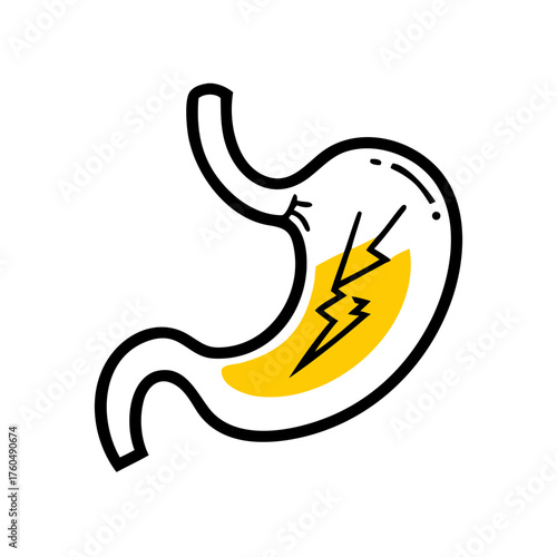 Stomach Pain Icon for Indigestion Relief