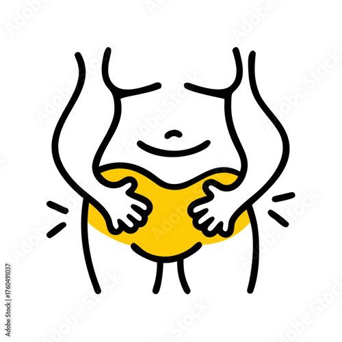 Bloating Relief Symbol for Stomach Care