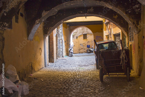 Old street in Rome, Italy