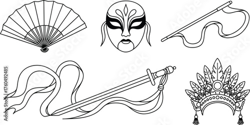Traditional Chinese Opera Performance Props Collection