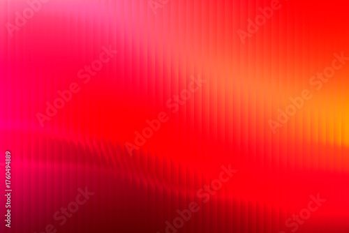 Red wave vertical linear pattern with fractal glass effect, gradient background