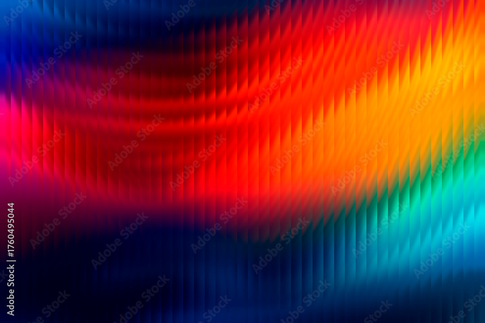 Obraz premium Rainbow vertical linear pattern with fractal glass effect, gradient background