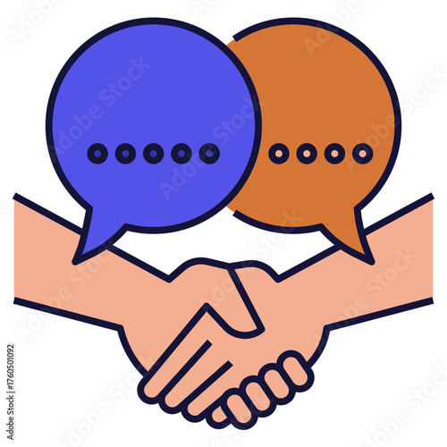 Negotiating Icon Filled Outline Style