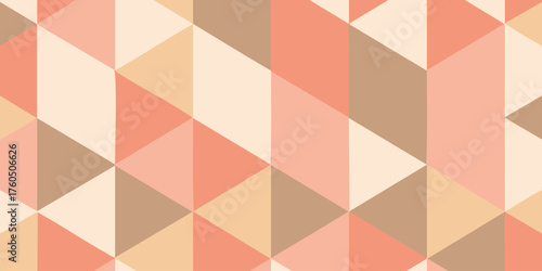 Geometric Pattern A Seamless Design with Warm Peach, Beige, and Brown Tones for Textures and Backgrounds