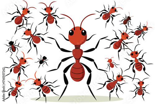 Ant Colony Illustration – Insect Life, Nature Scene, and Cartoon Ant Characters