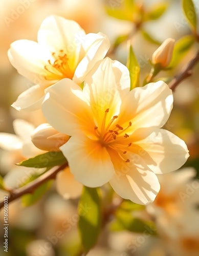 Neroli Blossoms in Warm Golden Light