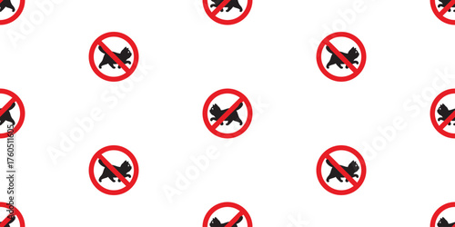 cat seamless pattern traffic sign kitten walking running icon vector calico doodle cartoon pet animal illustration tile background gift wrapping paper repeat wallpaper scarf isolated