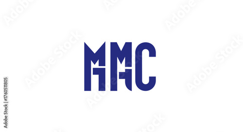 Free Download Blue MMC logo on white background modern company branding design graphic element lettermark - GFXLoad