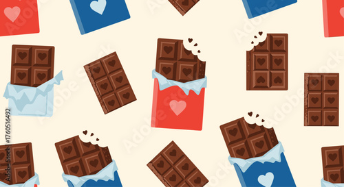 Delicious chocolate bars with heart designs for celebrations.