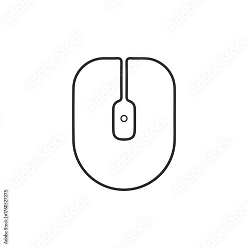 Minimal Computer Mouse Icon for Technology and Office Design